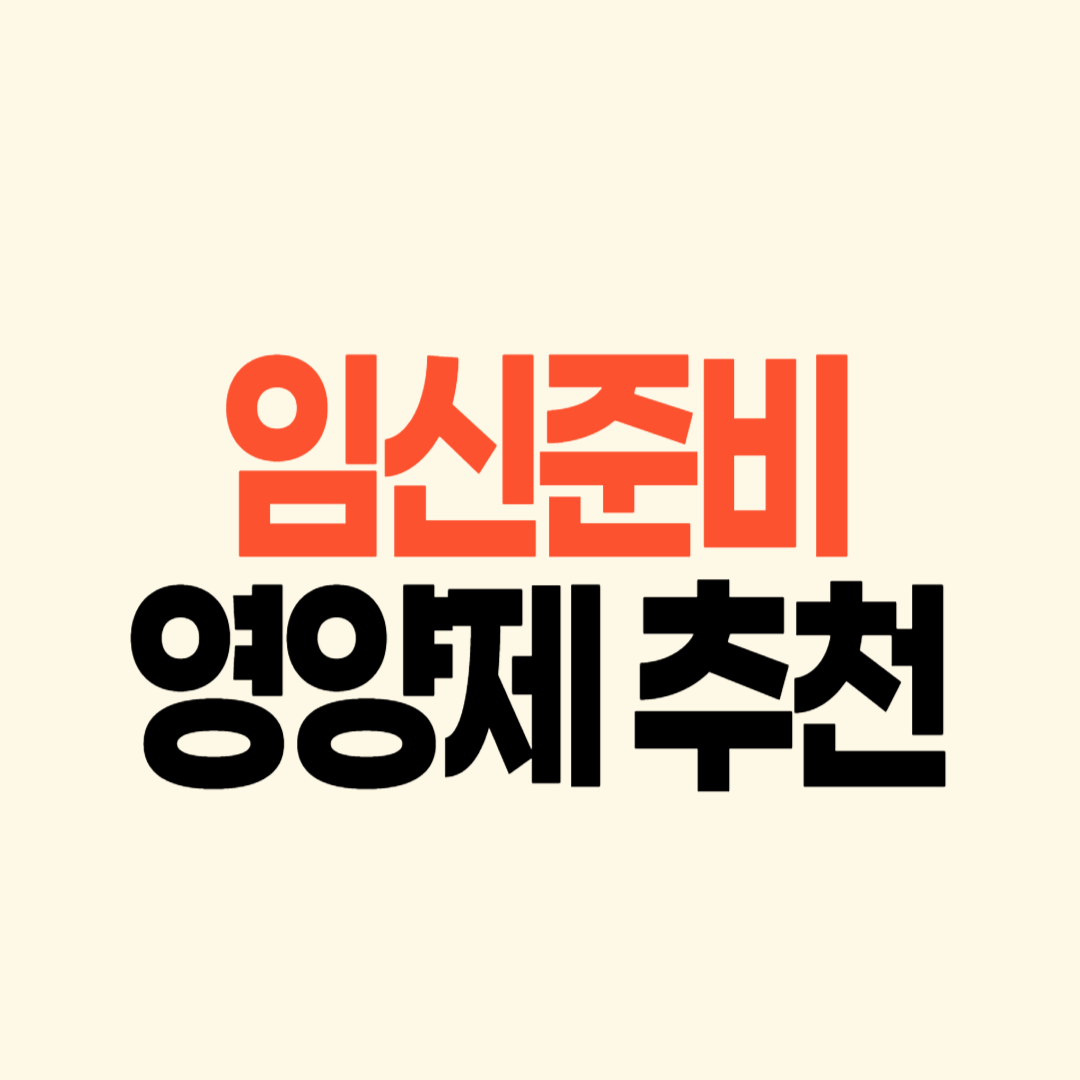 임신 준비 영양제